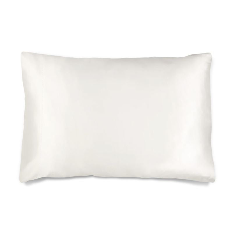 Silk Pillowcase Luxury Cream Satin – Handmade Soft Pillowcase for Hair & Bedding