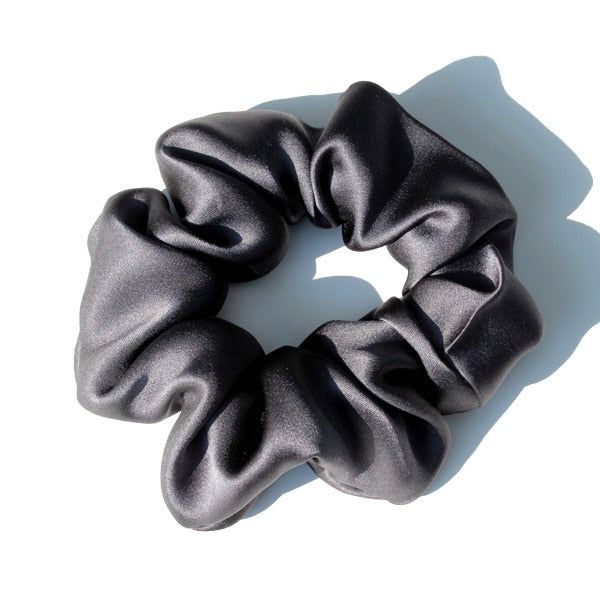 Silk Hair Scrunchies – Large Pure Silk Hair Bands, Soft Elastics for Women
