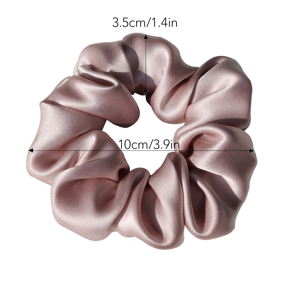 Silk Hair Scrunchies – Large Pure Silk Hair Bands, Soft Elastics for Women