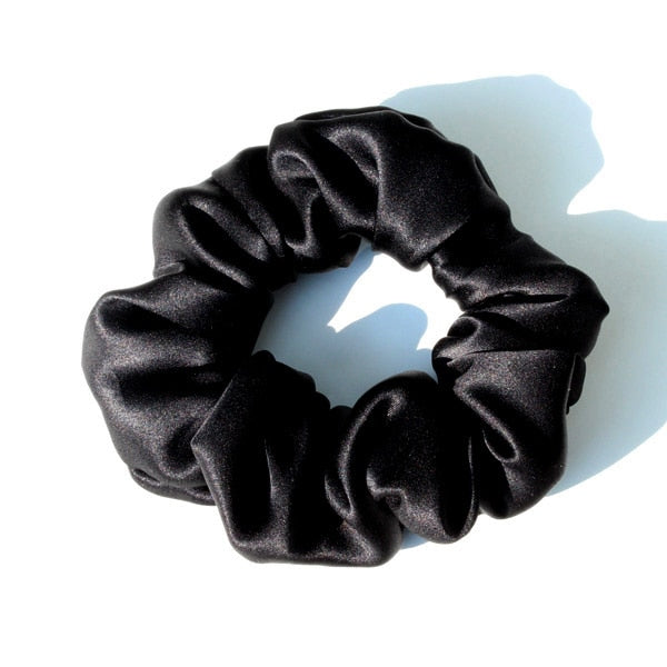 Silk Hair Scrunchies – Large Pure Silk Hair Bands, Soft Elastics for Women