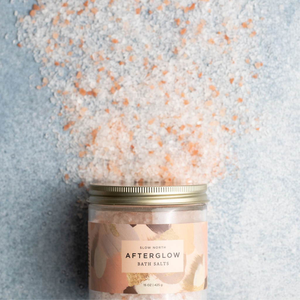 Afterglow Bath Salts - Natural Therapeutic Soothing Floral Blend | 15 oz Jar