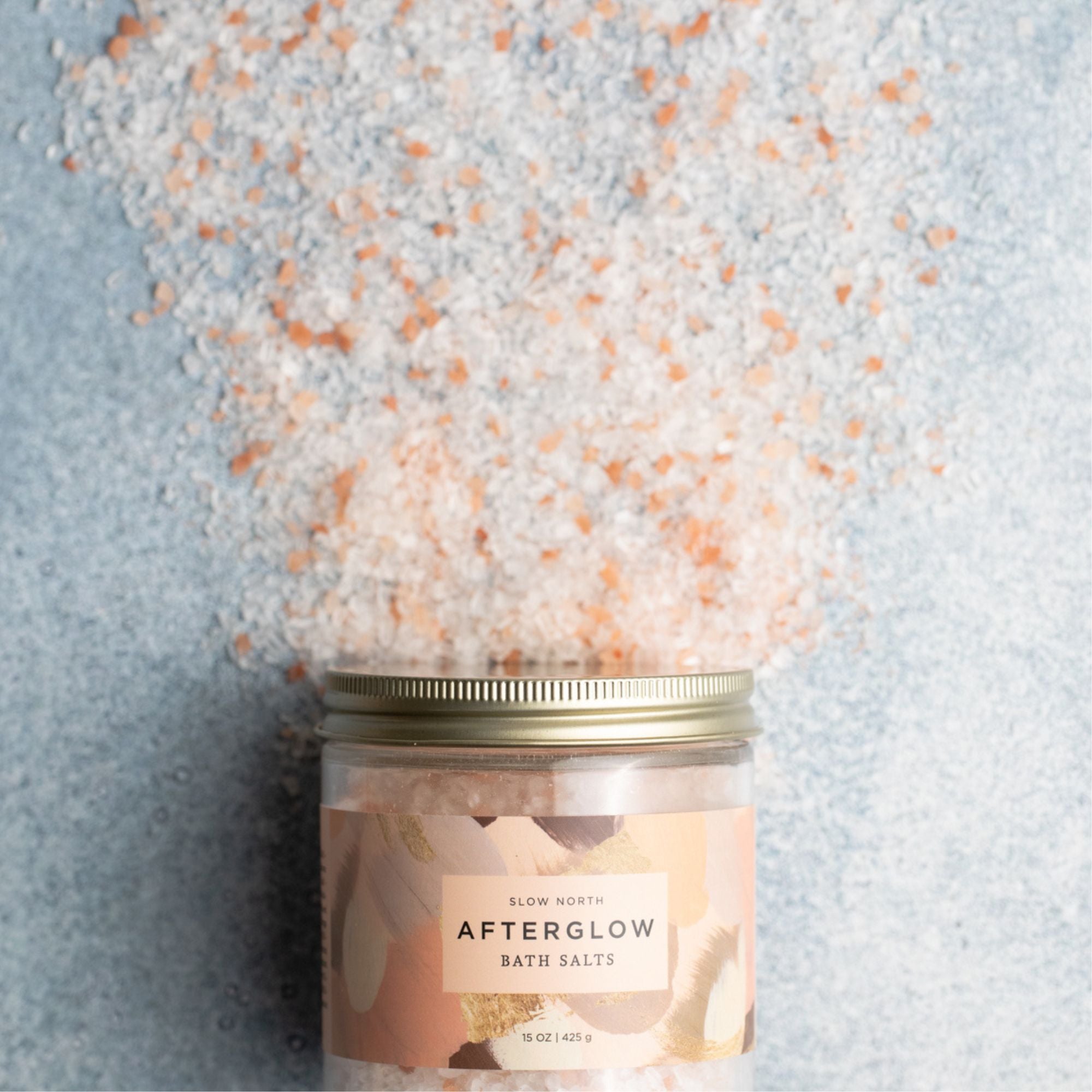 Afterglow Bath Salts - Natural Therapeutic Soothing Floral Blend | 15 oz Jar