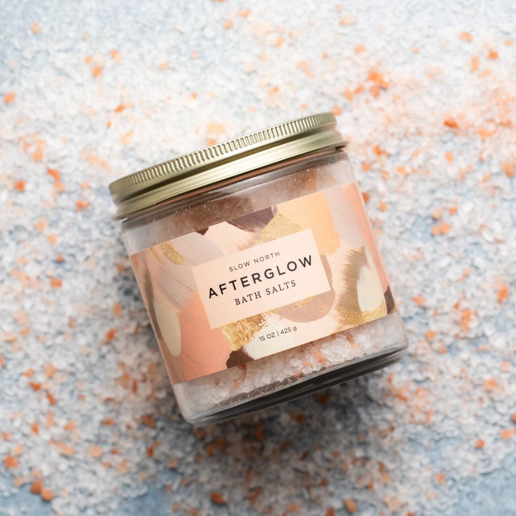 Afterglow Bath Salts - Natural Therapeutic Soothing Floral Blend | 15 oz Jar