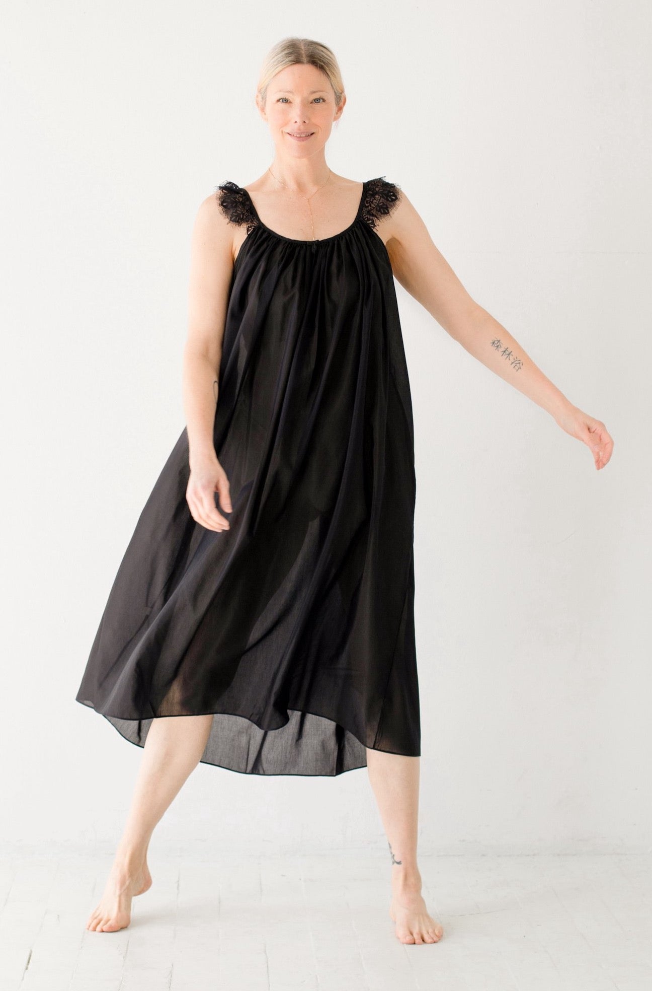 Betty Long Gown – Silk Cotton Blend Sleepwear | Elegant, Comfortable Nightdress