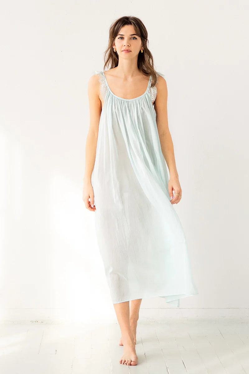 Betty Long Gown – Silk Cotton Blend Sleepwear | Elegant, Comfortable Nightdress