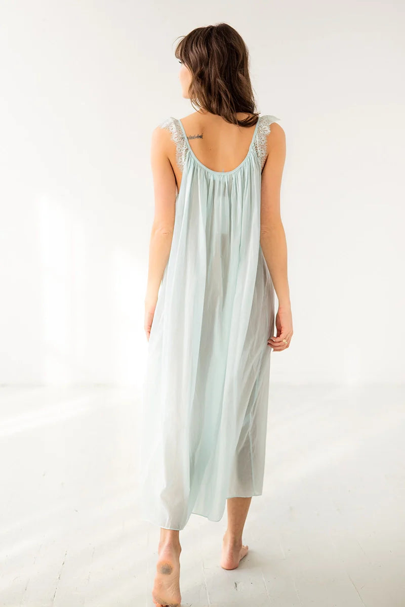 Betty Long Gown – Silk Cotton Blend Sleepwear | Elegant, Comfortable Nightdress