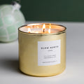 3-Wick Candle – Limited Edition Holiday Candle With Soy Wax & Gold Vessel