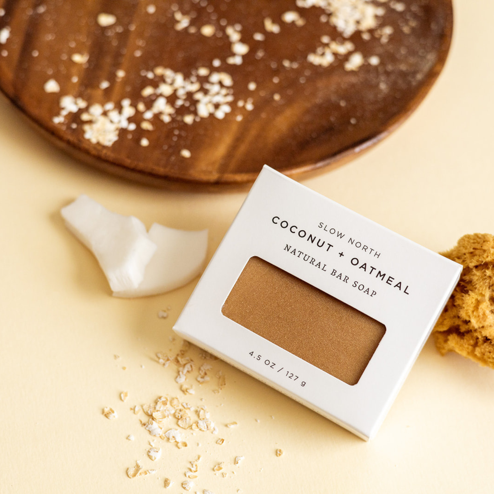 Natural Bar Soap - Coconut Oatmeal Organic Soap Bar With Hydrating Shea Butter