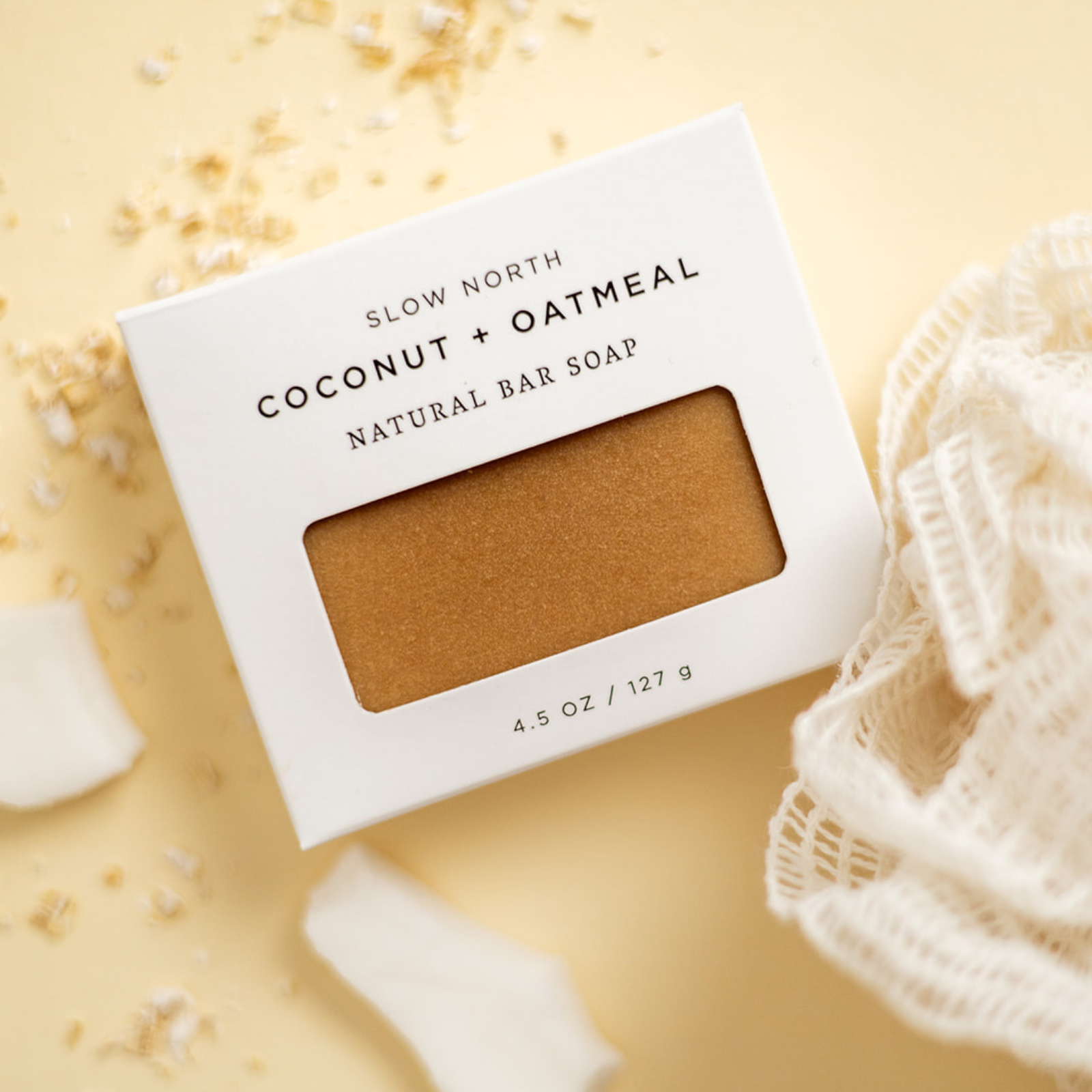 Natural Bar Soap - Coconut Oatmeal Organic Soap Bar With Hydrating Shea Butter