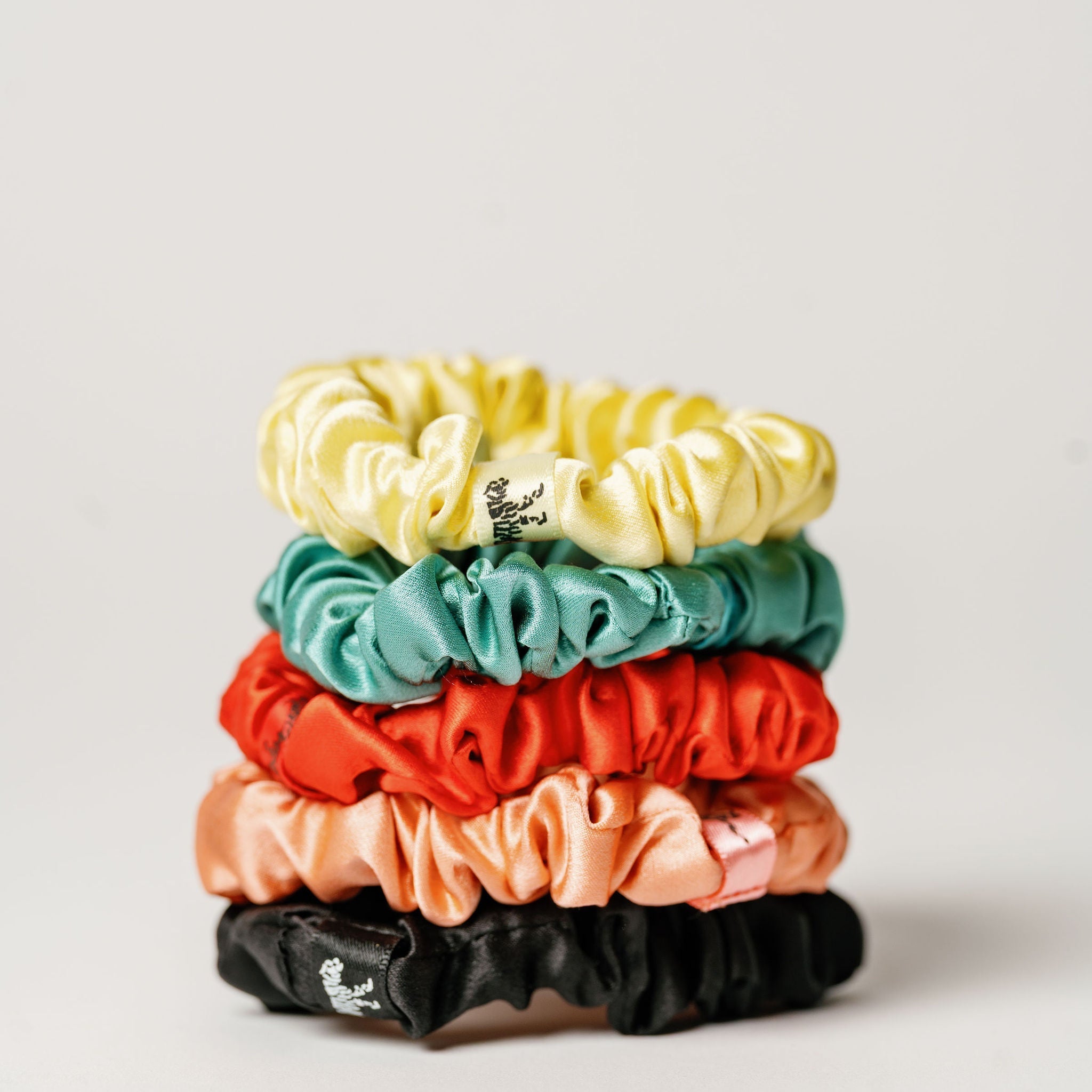 Organic Silk Scrunchie – Small Tomato Red Mulberry Silk Ponytail Holder