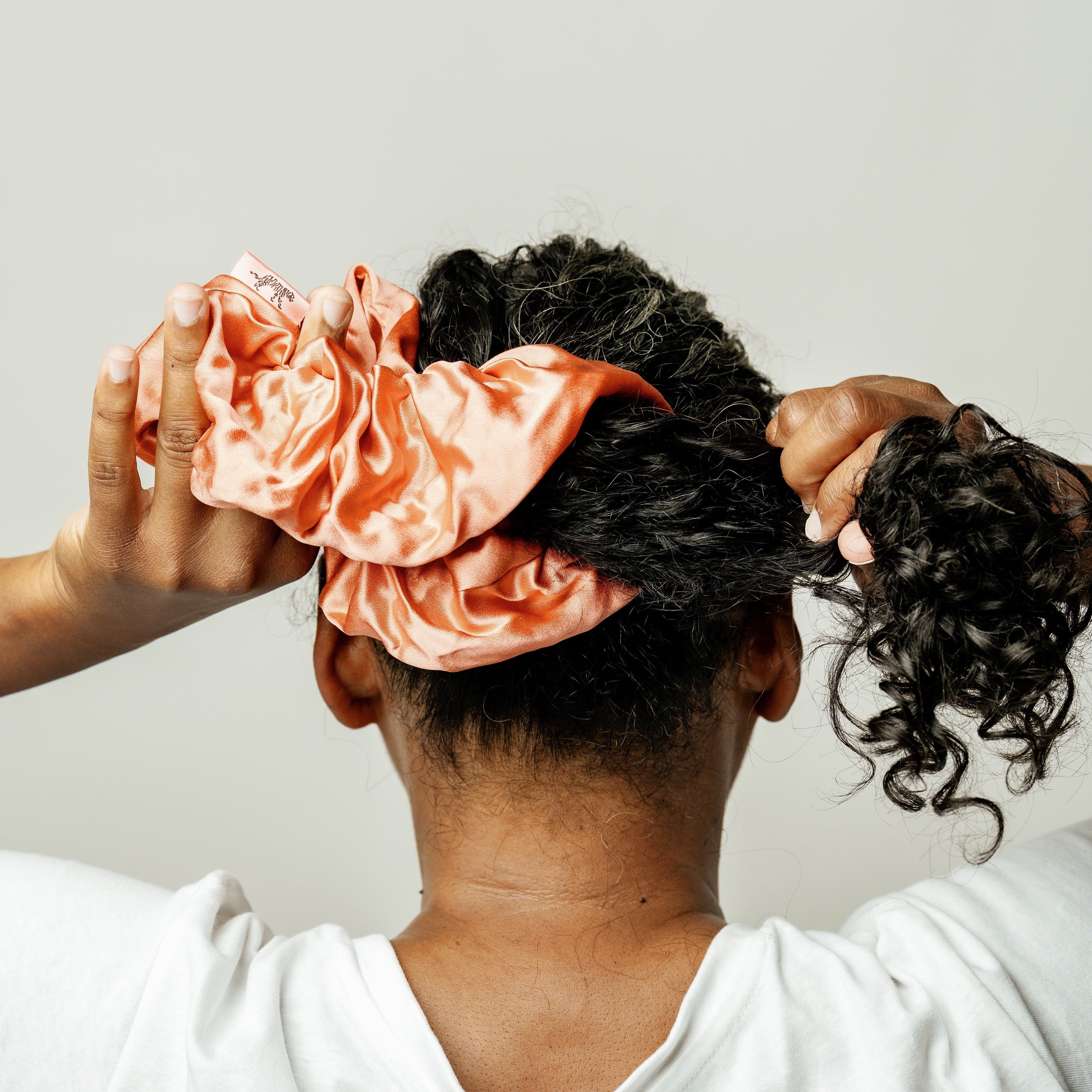 Organic Silk Scrunchie - Oversized Mulberry Hair Tie, Frizz-Free & Gentle