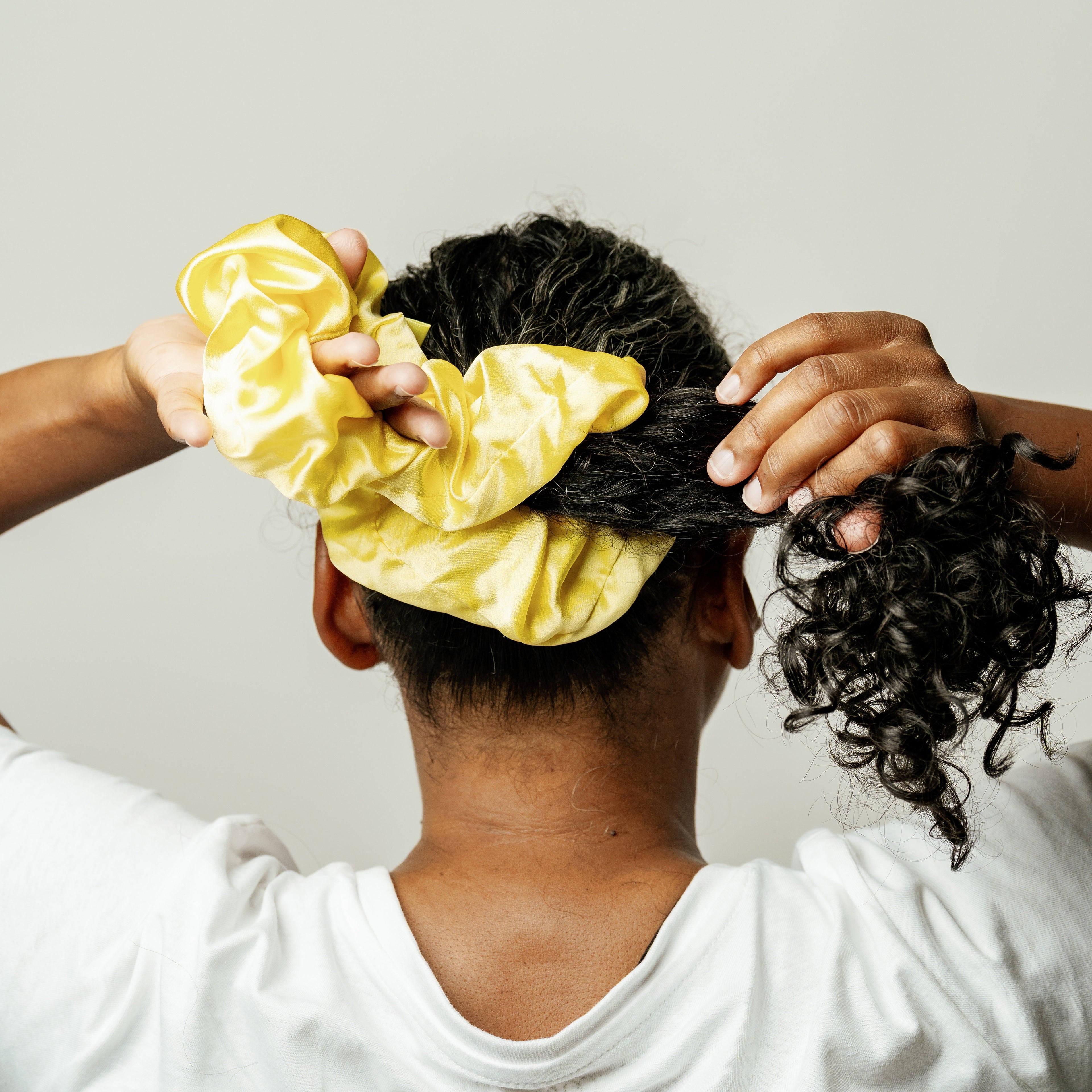 Organic Silk Scrunchie – Oversized Mulberry Silk Hair Tie | Frizz Control, Crease Free