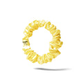 Organic Silk Scrunchie – Small Sunshine Yellow, 22 Momme Grade 6A Mulberry Silk