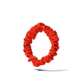 Organic Silk Scrunchie – Small Tomato Red Mulberry Silk Ponytail Holder