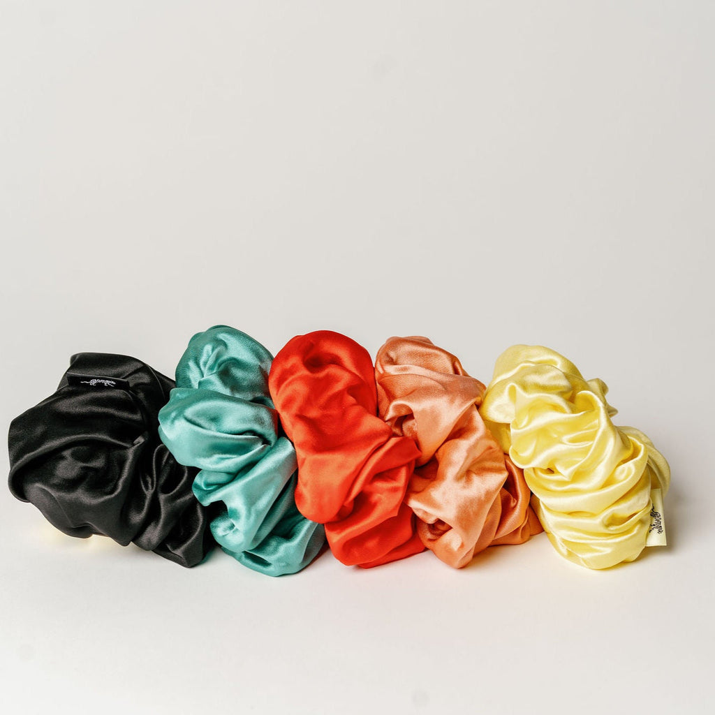 Organic Silk Scrunchie – Oversized Mulberry Silk Hair Tie | Frizz Control, Crease Free