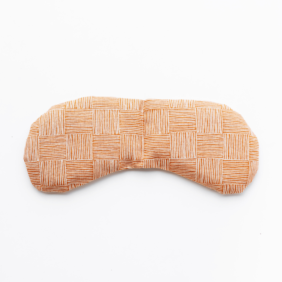 Migraine Relief Eye Mask - Weighted Linen Blend Therapy Pack | Burnt Orange