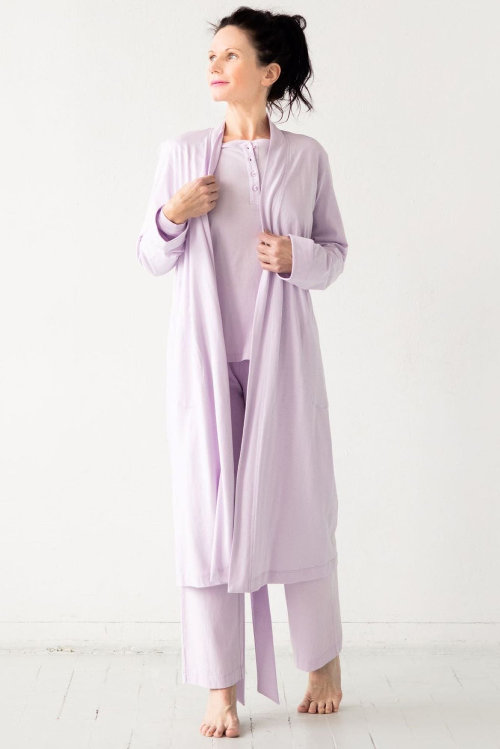 Pima Cotton Pants - Classic Straight Leg, High Waisted, Comfortable Fit