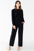 Pima Cotton Pants - Classic Straight Leg, High Waisted, Comfortable Fit