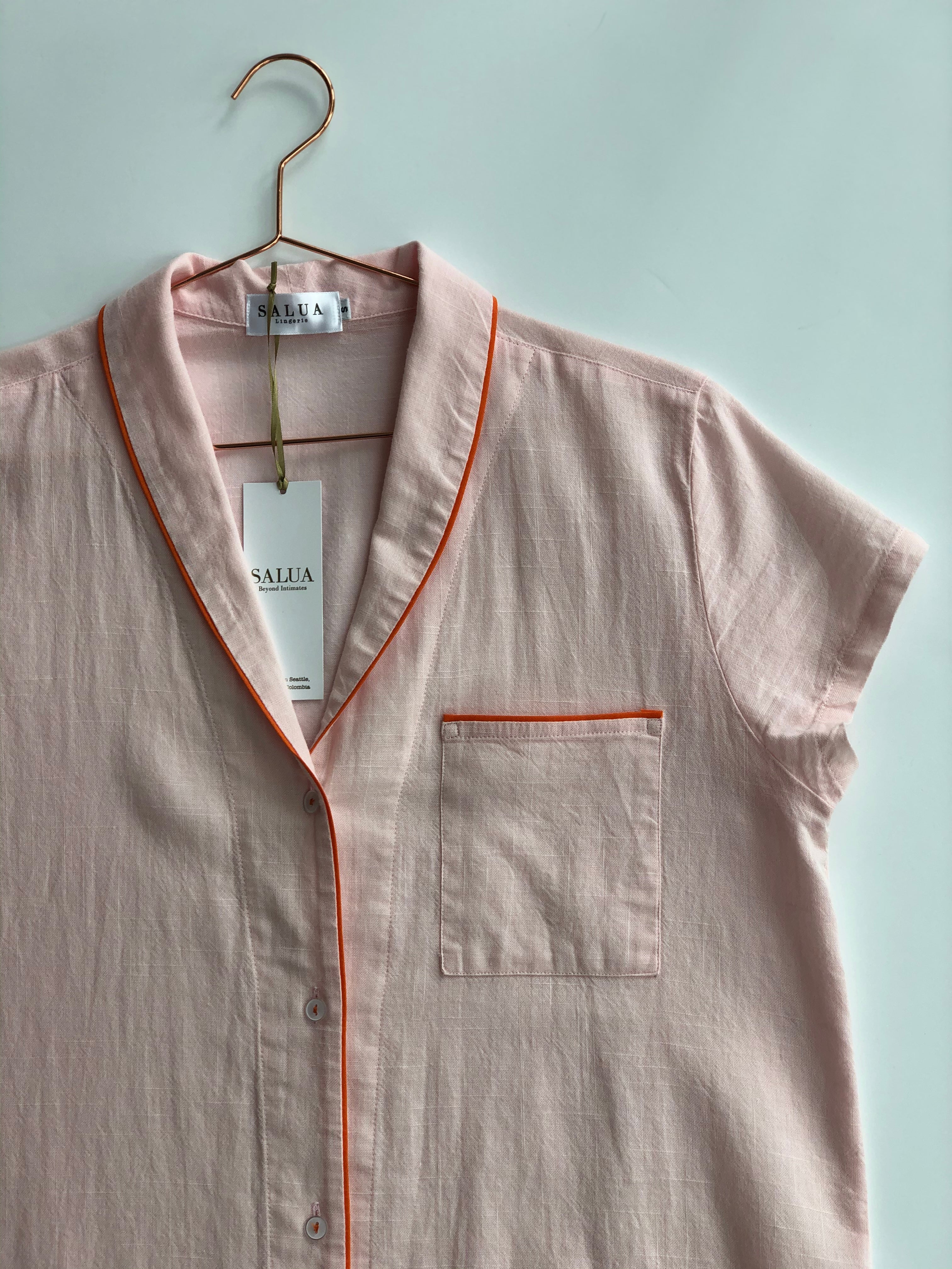 Shawl Collar Shirt - Boyfriend Style Comfortable Nightwear in Soft Cotton