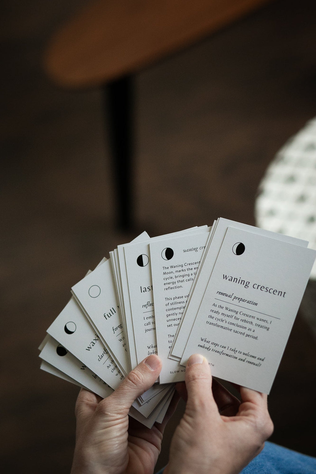 Moon Phase Deck – Lunar Affirmation Cards | Guided Lunar Insights & Mindfulness