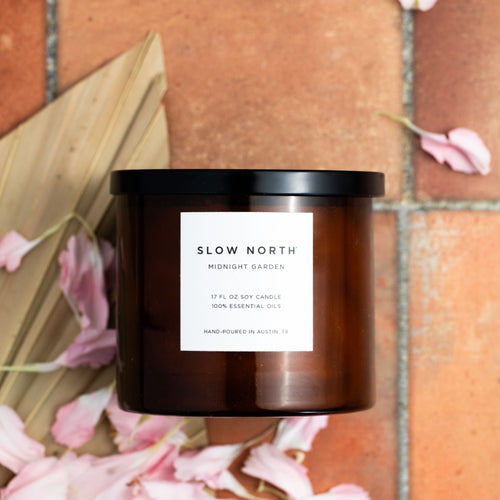 3-Wick Soy Candle – Midnight Garden Lavender Rosemary Floral Aromatherapy Candle