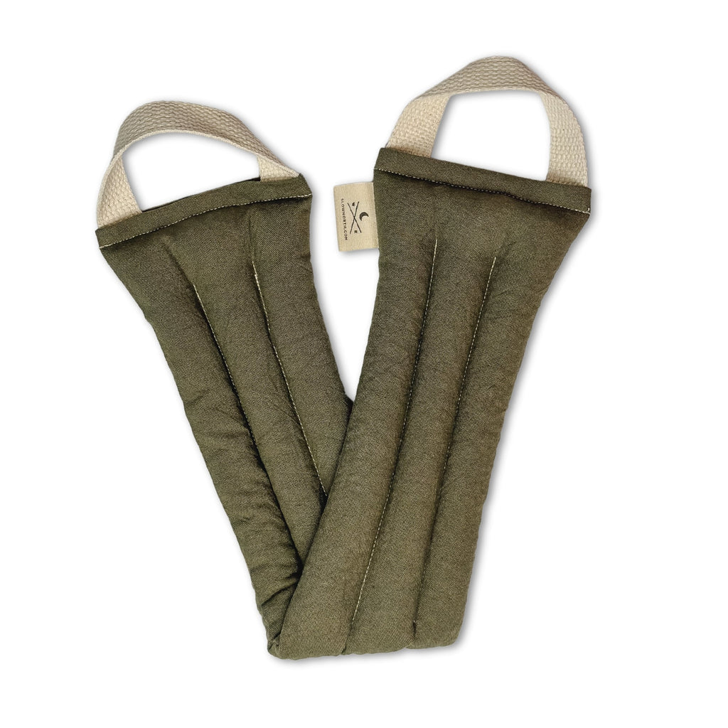 Weighted Neck Wrap - Olive Green Cotton Linen Wrap | Heat & Cold Therapy Pack
