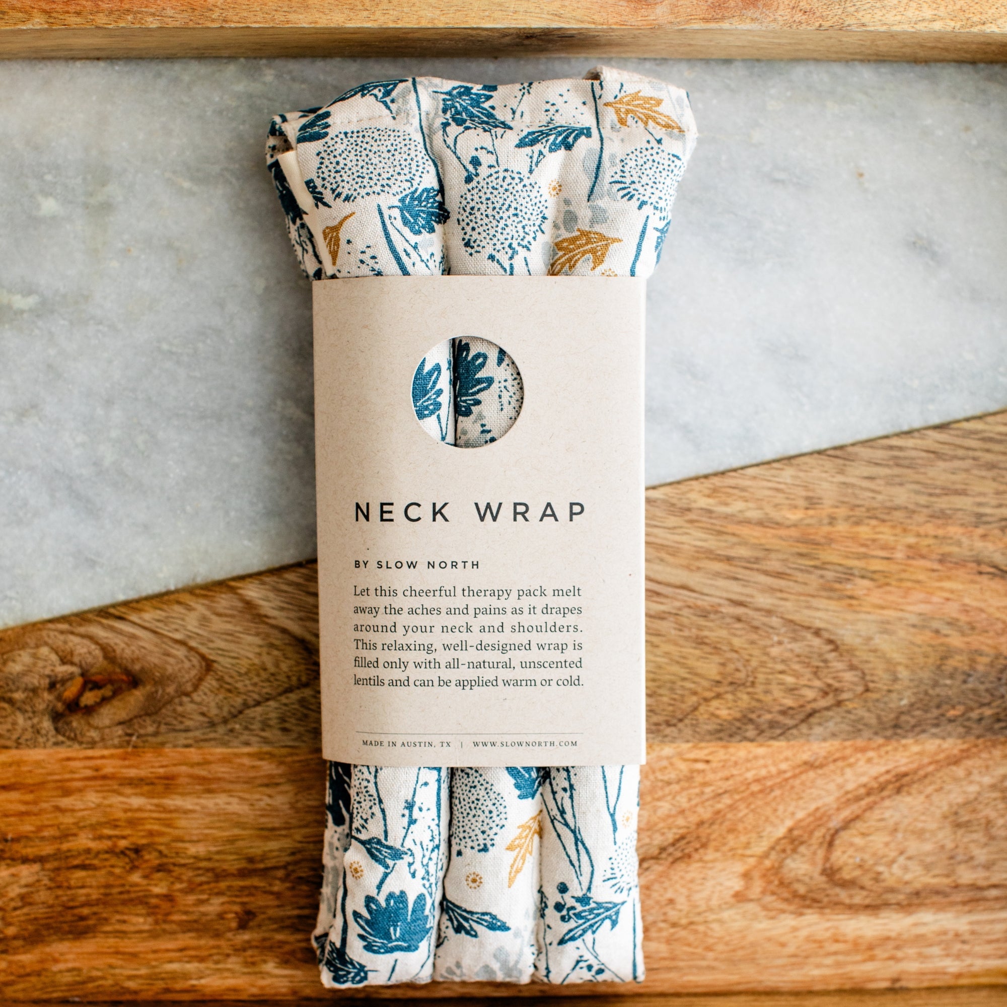 Neck Wrap Therapy - Handmade Linen Cotton Wrap for Hot Cold Pain Relief