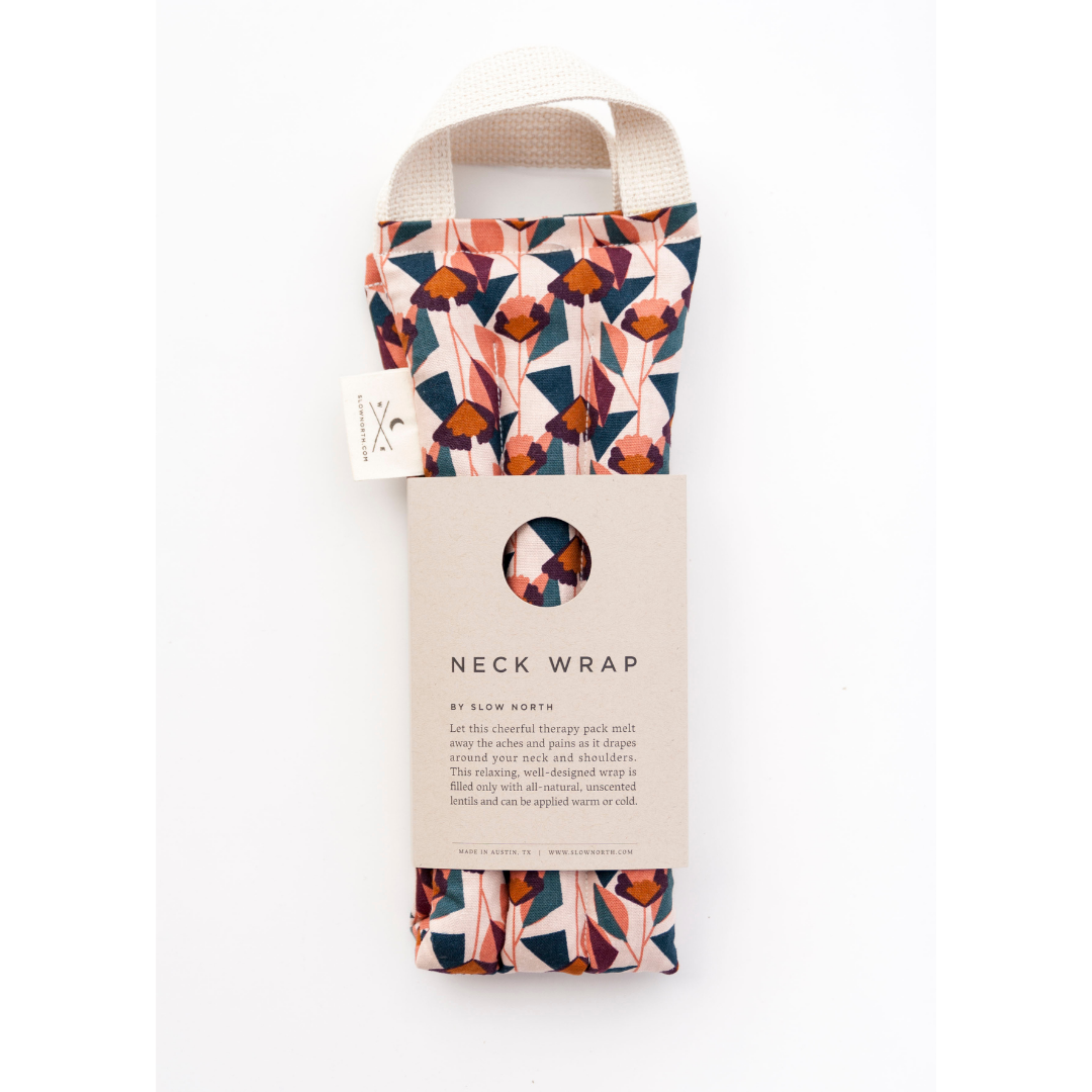 Neck Wrap | Handmade Therapy Pack With Geometric Floral Design - Pain Relief Wrap