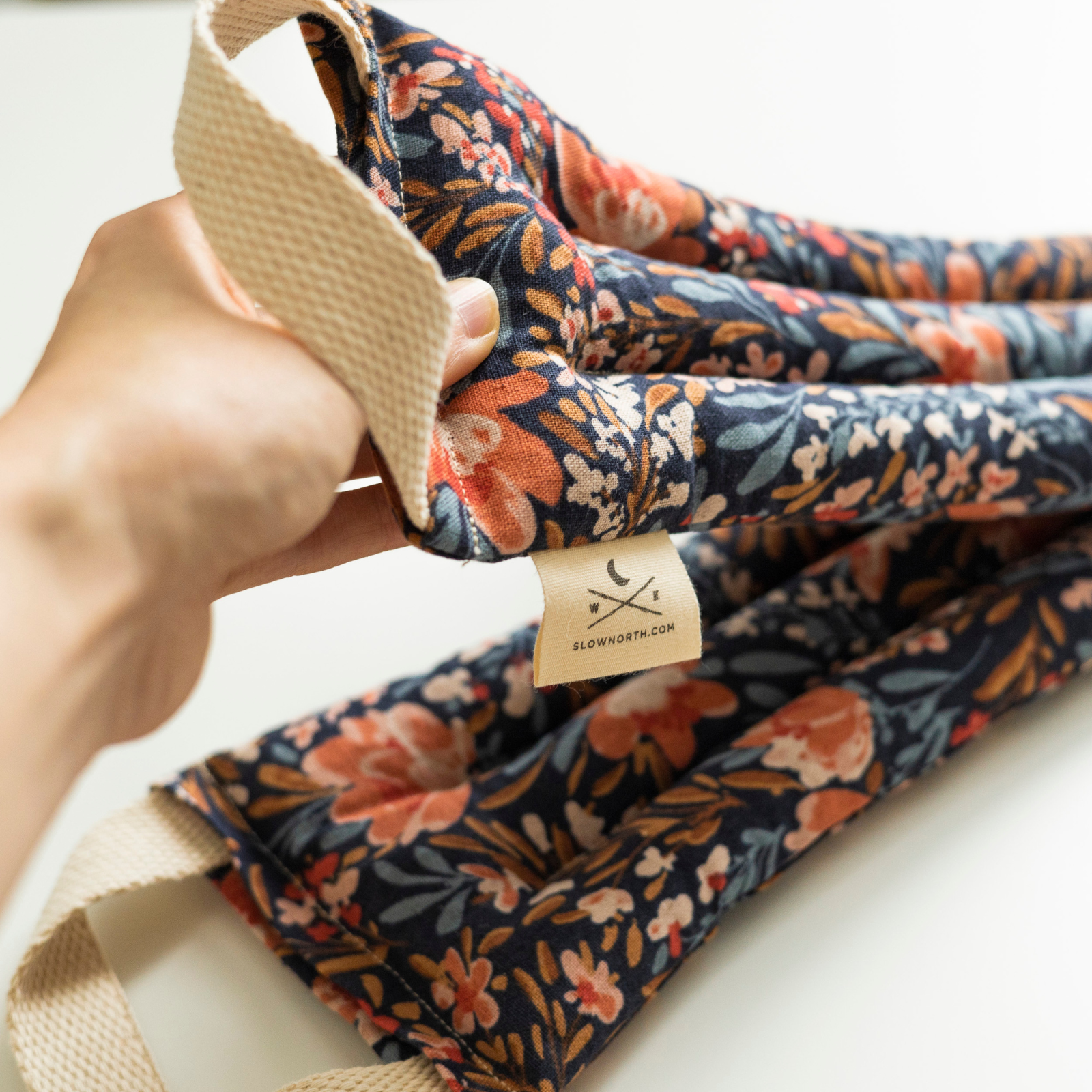 Neck Wrap - Hot Cold Therapy Wrap | Handmade Cotton Linen Floral Pattern