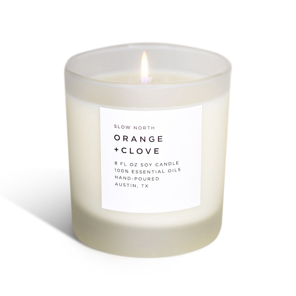 Orange Clove Candle – Hand Poured Natural Scented Soy Candle | Slow North