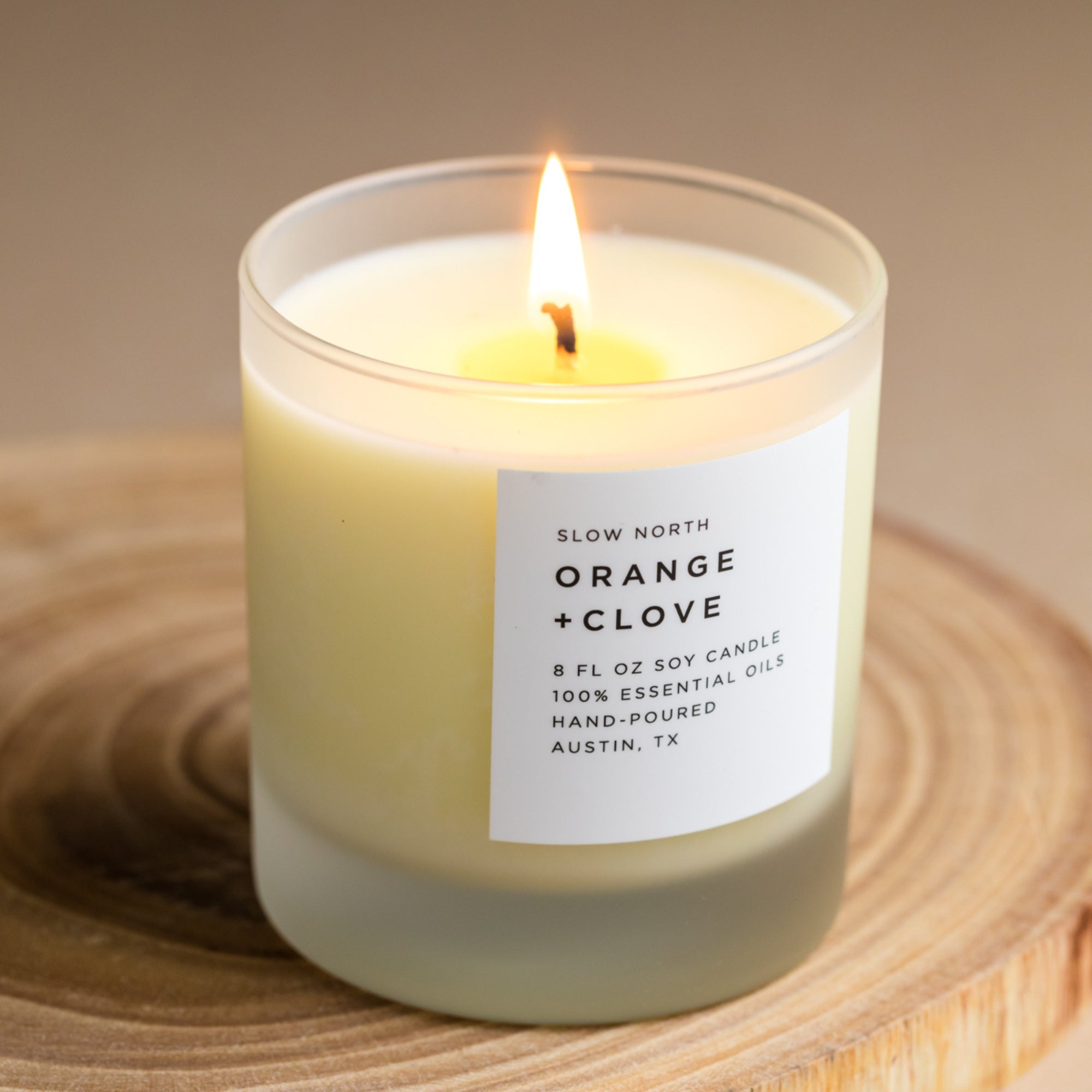 Orange Clove Candle – Hand Poured Natural Scented Soy Candle | Slow North