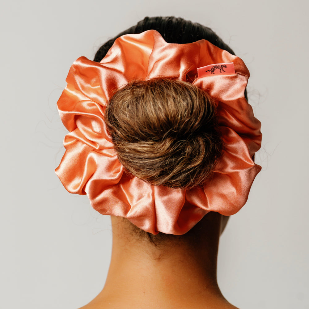 Organic Silk Scrunchie - Oversized Mulberry Hair Tie, Frizz-Free & Gentle