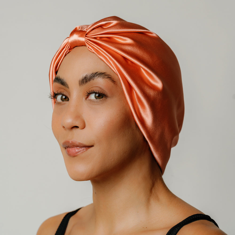 Organic Silk Hair Bonnet – 22-Momme Mulberry Silk Sleep Cap, Breathable & Luxury