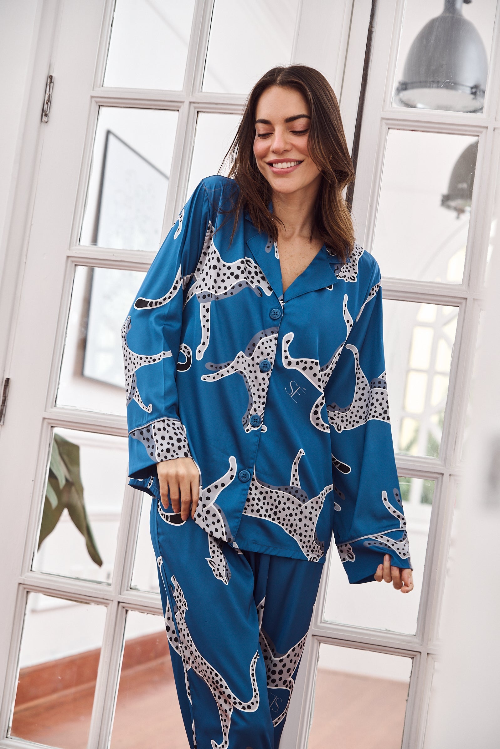 Washable Silk Pajamas - Savannah Sky Blue Silk Pajama Set | Thermoregulating Sleepwear