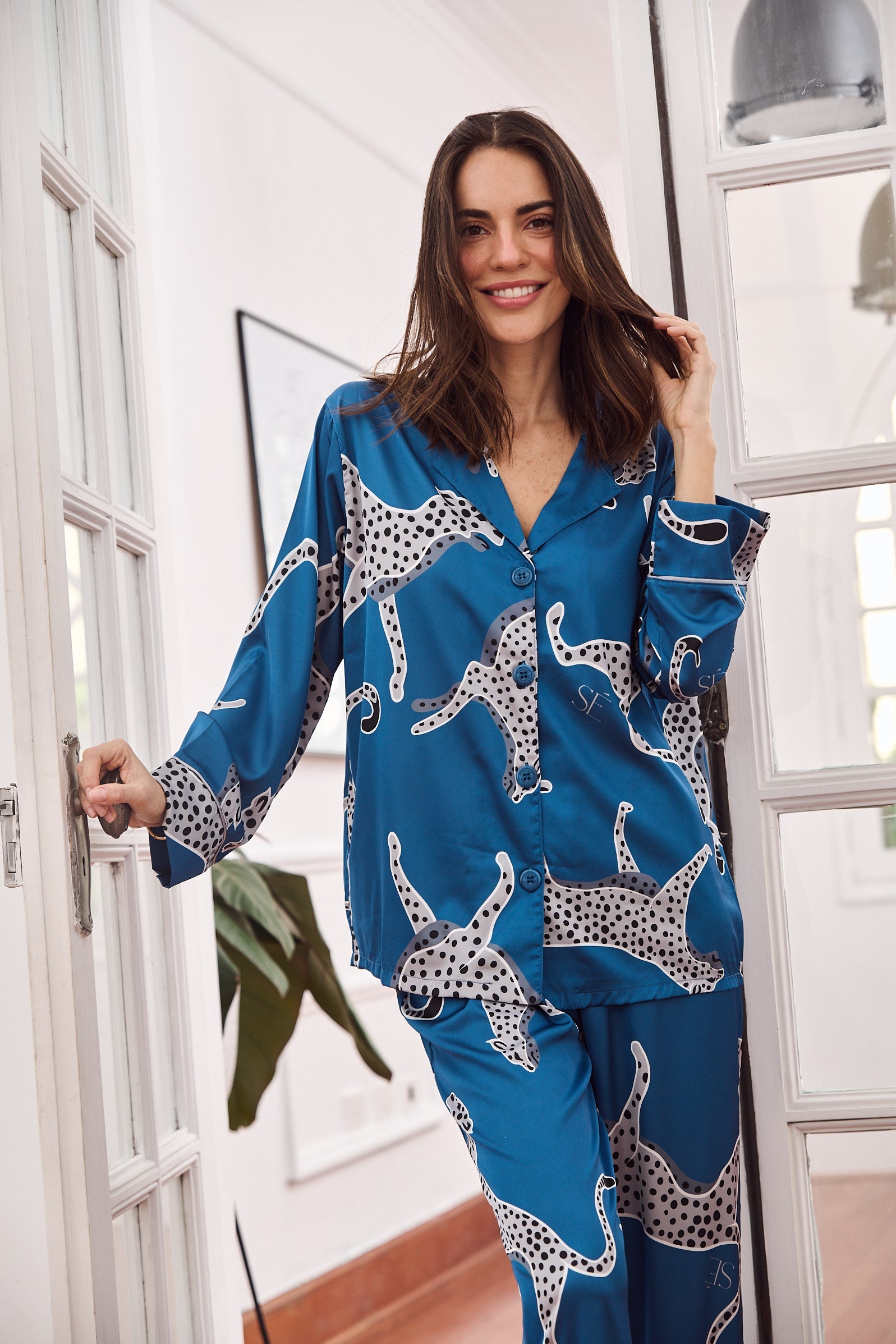 Washable Silk Pajamas - Savannah Sky Blue Silk Pajama Set | Thermoregulating Sleepwear