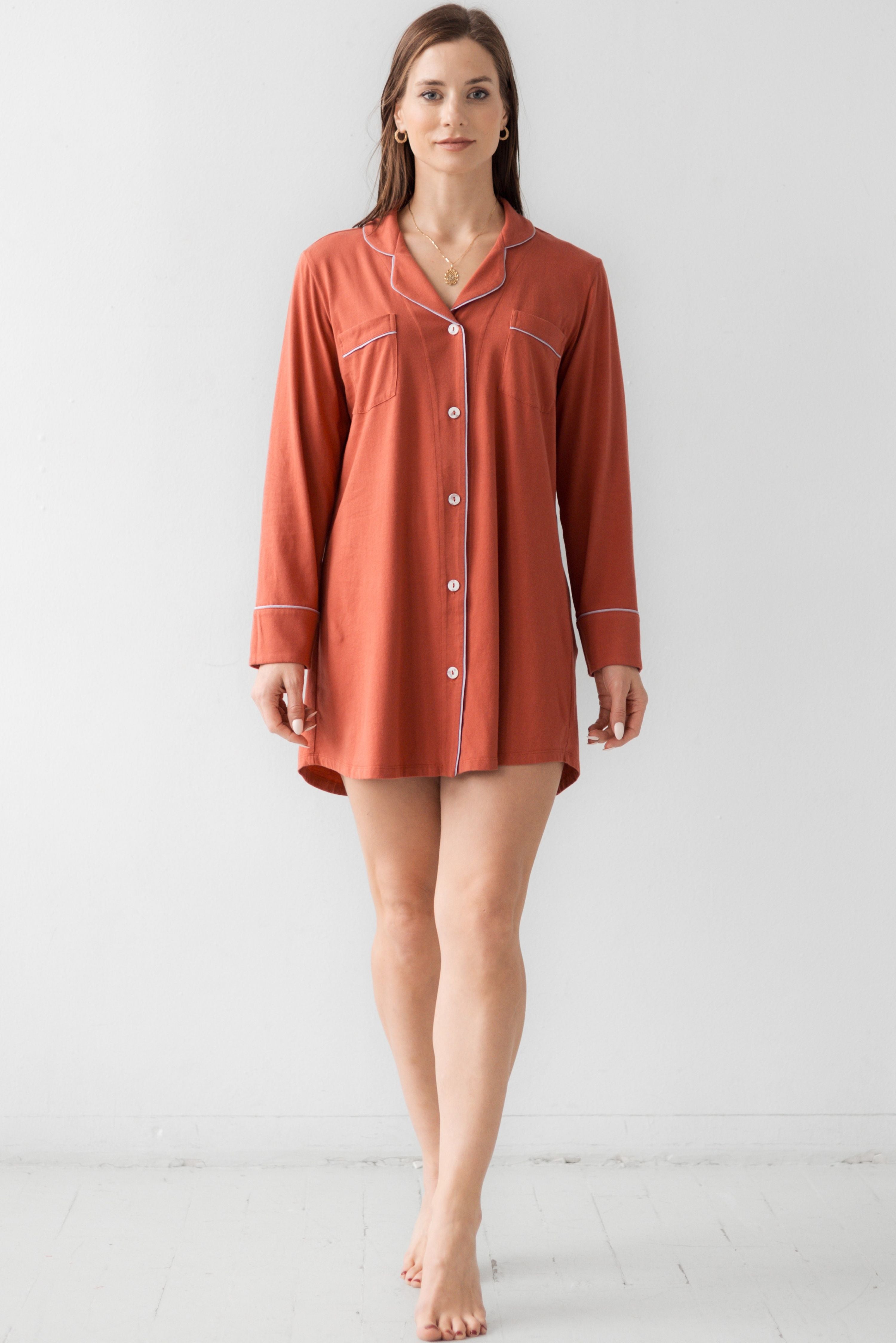 Luxury Sleep Shirt - Classic Pima Cotton Nightshirt | Cozy, Soft & Ethical