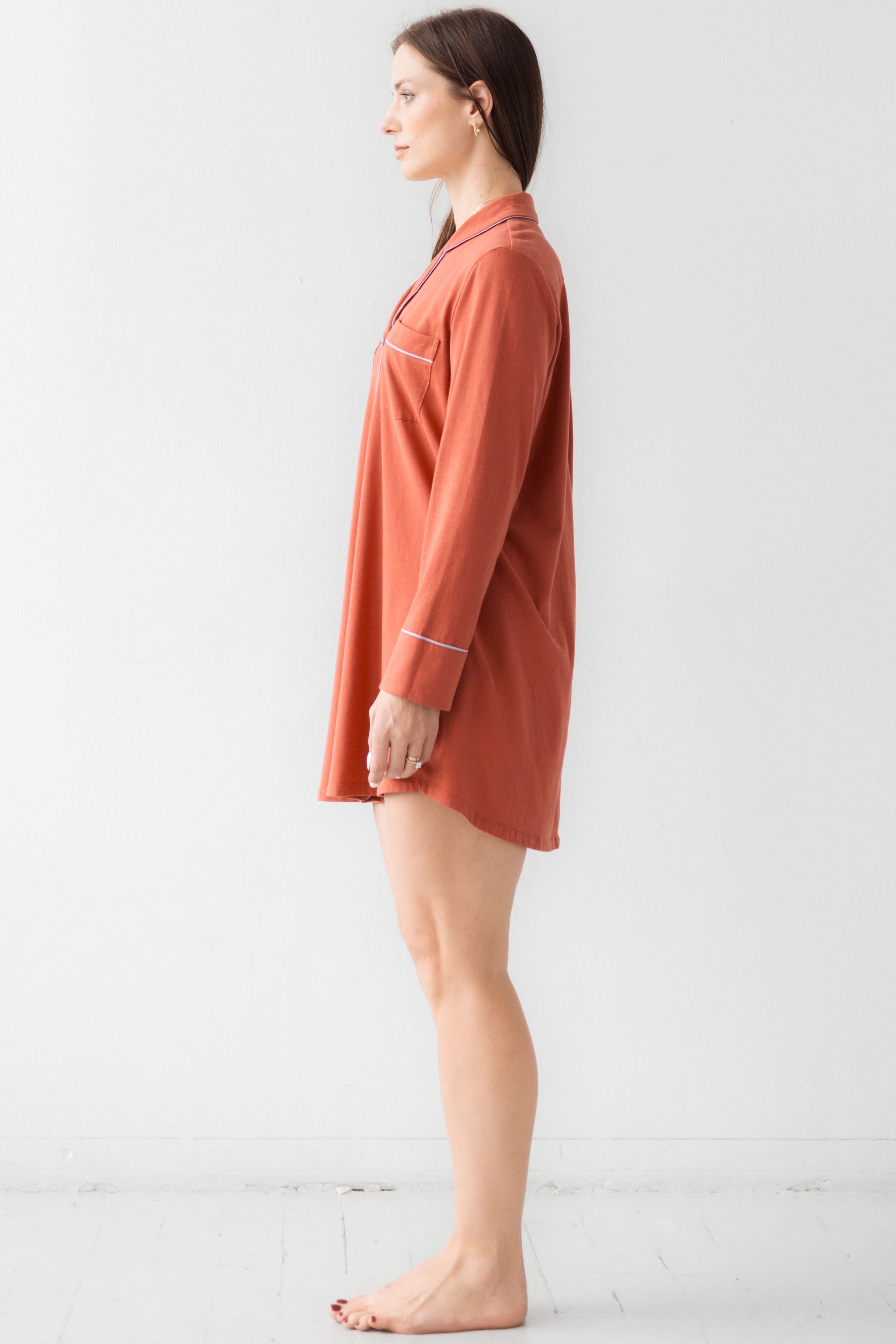 Luxury Sleep Shirt - Classic Pima Cotton Nightshirt | Cozy, Soft & Ethical