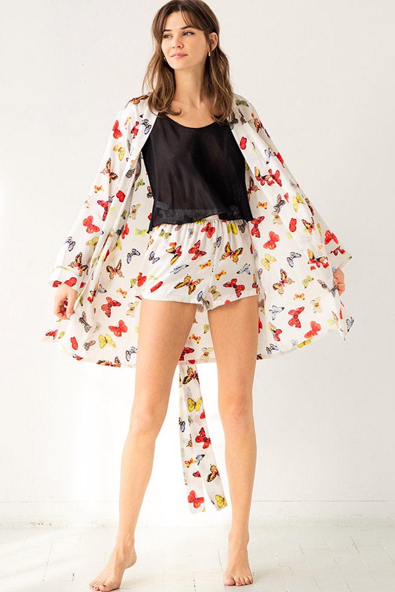 Butterfly Silk Shorts – Luxurious Narrow Fit Lounge Shorts in Breathable Fabric