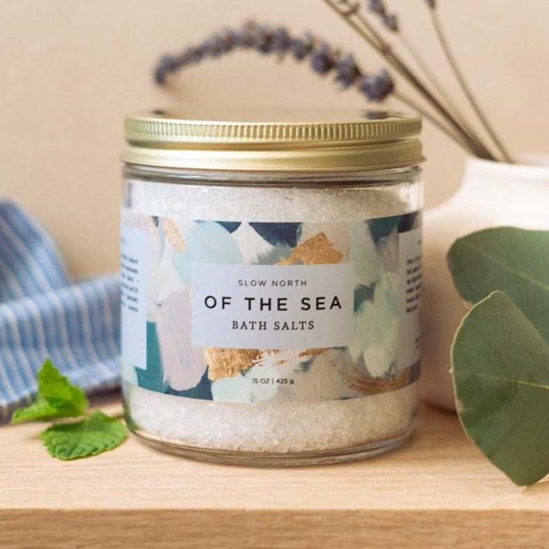 Bath Salts - Epsom Salt & Sea Salt Blend | Aromatherapy Spa Soak 15 oz Jar
