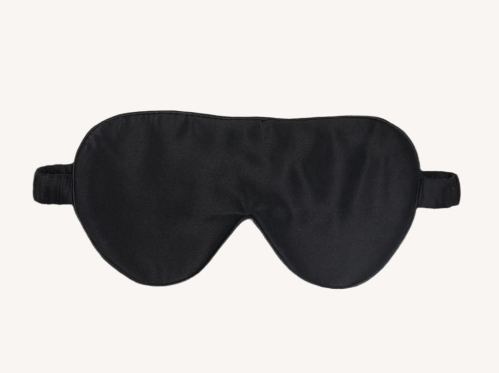 Silk Eye Mask – Oversized Mulberry Sleep Mask | Black Breathable Cover