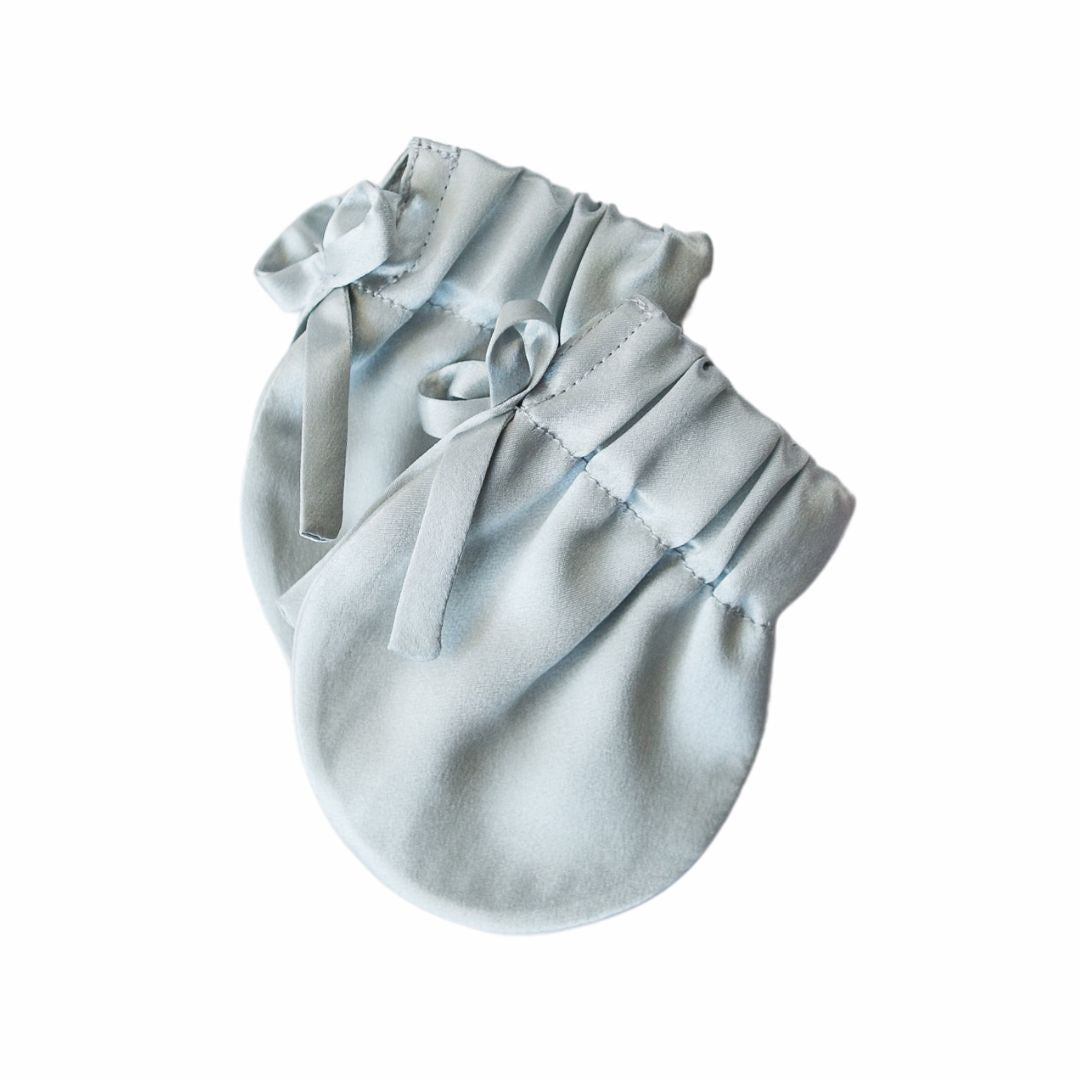 Organic Silk Baby Mittens – Soft Breathable Charmeuse Infant Gloves for Hand Protection